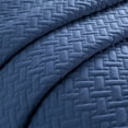 thumbnail image 4 of UNIKOME Lightweight 3 Piece Microfiber Coverlet Set Quilted Design, Navy, Twin, 4 of 6