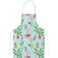 thumbnail image 4 of Polyester Insulation Kitchen Oven Mitts Potholder Apron 3Pcs Set Plants Flamingos in Hats Non Slip Heat Resistant Gloves for Baking Cooking BBQ, 4 of 7