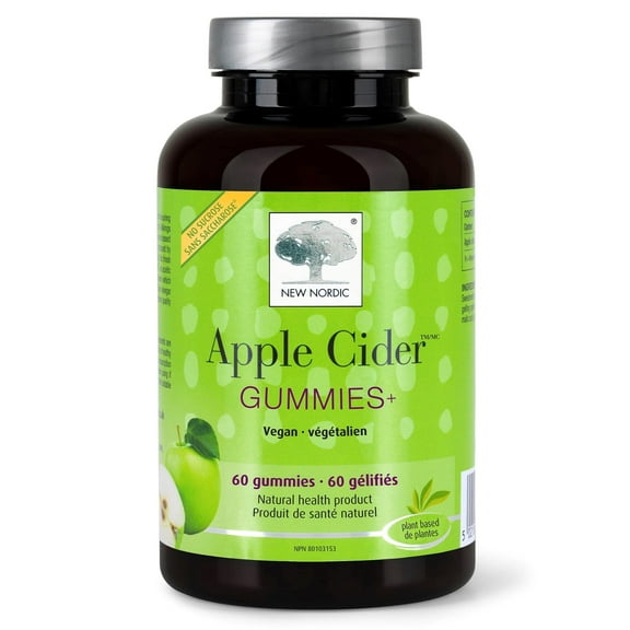 Apple Cider Vegan Gummies, Apple, 60 Gummies, New Nordic