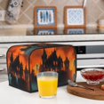 thumbnail image 5 of Toaster Covers 2 Slice, Halloween Flame Castle Ghost A Waterproof Bread Machine Cover Fits for Standard 2 Slice Toasters, Home Decor Toaster Protection with Hanging Rope, 5 of 7