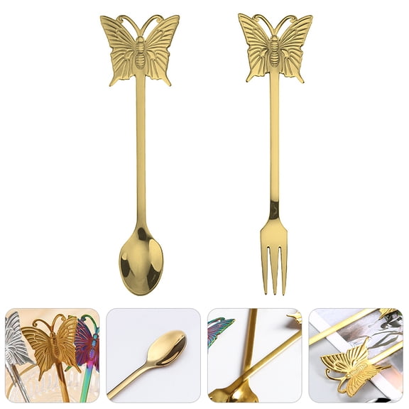ETEREAUTY Stainless Steel Flatware Set Shape Tableware for Restaurants 1 Set