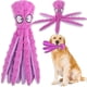 thumbnail image 1 of Juguete interactivo para perros chirriantes, sin relleno, con forma de pulpo y papel arrugado para perros medianos y grandes., 1 of 5
