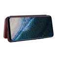 thumbnail image 3 of Compatible With Oukitel C25 Carbon Fiber Pattern Premium Flip Case With Card Holder Magnetic Closure, 3 of 5