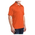 thumbnail image 4 of Yellow Rooster Men's Heather Contender Polyester Polo Deep Orange Heather S, 4 of 8