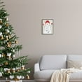 thumbnail image 3 of Stupell Industries Seasonal Snowman Smiling Red Hat Holiday Painting Gray Framed Art Print Wall Art, 3 of 5