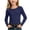 Navy, variant on Avtoify Girls Long Sleeve Shirts Kids Ribbed Long Sleeve Top Crew Neck Stretch Basic Undershirt Orange