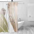 thumbnail image 3 of Polyester Fiber Shower Curtain, Boho Giraffe Line Art Shower Curtain, Metal Buckled Eye Waterproof Shower Curtain, Can Be Washed-72x72in, 3 of 8