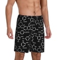 thumbnail image 2 of Balery Chemistry Formulas 1 Pantalones cortos de pijama de punto de algodón para hombre con cinturilla y bolsillos-4X-Large, 2 of 6