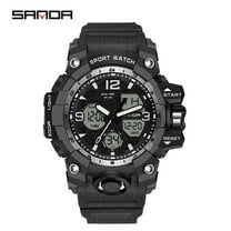 Sanda Men's Watches Sports Outdoor Waterproof Military Wrist Watch Date Multi Function Tactics LED Alarm Stopwatch