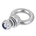 thumbnail image 4 of Unique Bargains Lifting Eye Bolt M8 x 14mm Male Thread with Hex Screw Nut Gasket for Hanging, Stainless Steel, 4 Sets, 4 of 5