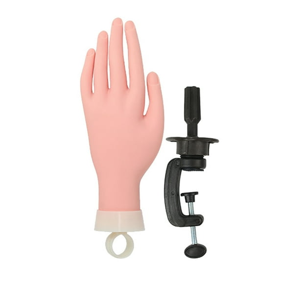 Grofry FL-147A Manicure Model Movable Free Rotation ABS Nail Practice Artificial Left Hand for Beginners Skin Color