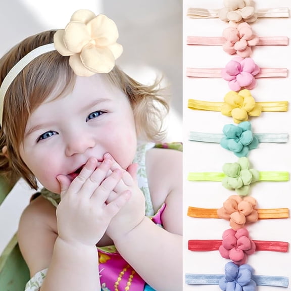 Yoyauz Baby Flower Headband, Nylon Baby Girl Headband Soft Headband Baby Girl Accessory for Newborn Toddlers(1PC)