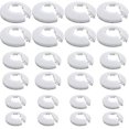 thumbnail image 1 of (24 Pieces) Pipe Collars White Plastic Radiator Pipe Covers Wall Flange Easy, 1 of 4