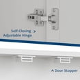 thumbnail image 3 of Farmhouse Kitchen Pantry Cabinet, 71" Tall Wood Pantry Storage Cabinet with 4 Doors & Adjustable Shelves, Freestanding Cupboard for Dining Room Living Room Furniture, White, 3 of 7