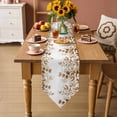 thumbnail image 5 of Table Runners 108 Inches Long, Brown Yellow Eucalyptus Leaves Cotton Linen Kitchen Dining Coffee Table Runner for Party Home, Watercolor Spring Summer Botanical Tabletop Dresser Scarves 13x108 Inch, 5 of 9