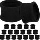 thumbnail image 1 of EBOOT 20 Piezas Lazos para el Cabello Elásticos de Algodón Grandes Bandas de Cuerda Soportes para Cola de Caballo Diadema para Cabello Grueso, Pesado o Rizado 6,5 cm de Diámetro (Negro), 1 of 5