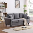thumbnail image 3 of Aukfa 78.4" 3-Seater Sofa, Upholstered Sofa Couch for Living Room - Gray, 3 of 8