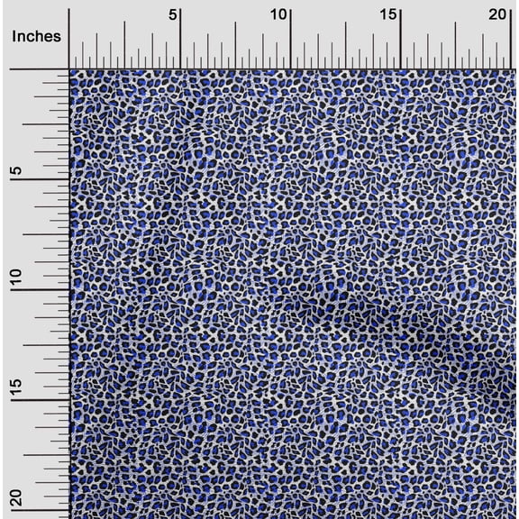 oneOone Viscose Chiffon Medium Blue Fabric Animal Skin Sewing Material Print Fabric By The Yard 42 Inch Wide-1P2