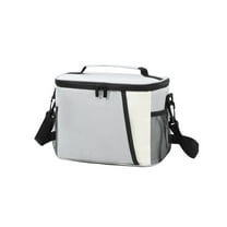 Lunch Box for Men/Women,Small Insulated Lunch Bag,Reusable Lunchbox for Work Picnic Hiking Beach,Leakproof Soft Cooler Tote Bag Organizer with Adjustable Shoulder Strap for Adults (Gray)