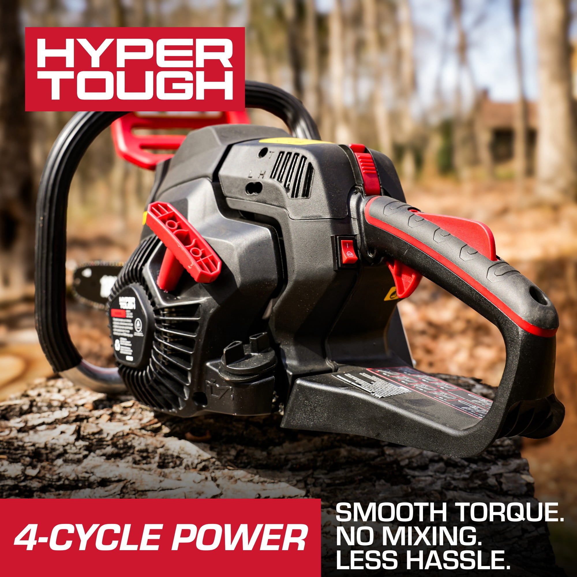 Hyper Tough 18" 49cc 4-Cycle Gas Powered Chainsaw with Carry Case