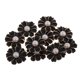 thumbnail image 3 of 10 unids perla Rhinestone Botón de flor adornos de cristal flatback decoración negro perla Sunnimix flor de la perla de espalda plana, 3 of 8