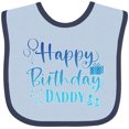 thumbnail image 3 of Inktastic Blue Happy Birthday Daddy Boys or Girls Baby Bib, 3 of 4