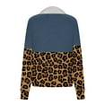 thumbnail image 5 of 2023 Chandail en Molleton de Mode pour Femmes 50 % de Rabais Liquidation Mode Automne Hiver Imprimé Léopard Décontracté Sports Col Rond Survêtements Manches Longues Col à Revers Chandails à Capuchon à Fermeture Éclair, 5 of 5