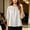 White, variant on Boho Tops for Women Casual Puff Half Sleeve Peasant Blouses Fashion Pleated Front Round Neck Loose Shirts