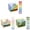 A,B,C#001, variant on Pearlescent Transparent Sticky Notes Cube, Pull Out Glitter Post It Notes in Morandi Colors, Aesthetic See Through Memo Pads for Office Desk Decor Study Journaling Organization