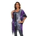 thumbnail image 2 of Beautybatik Multicoloured Women Boho Hippie Tie Dye Plus Size Tunic Blouse Kaftan Top 3x, 2 of 6
