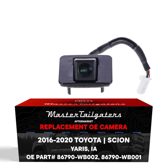 Master Tailgaters Replacement for Toyota Yaris iA (2016-2020), Yaris Sedan (2016-2020) / Scion iA (2016) Backup Camera OE Part # 86790-WB001, 86790-WB002