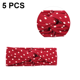 thumbnail image 2 of Bandas elásticas para la cabeza con estampado floral de lunares anchos, bandas para el cabello trenzadas con nudos cruzados, 2 of 5