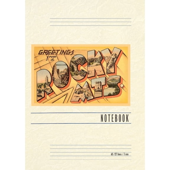 Vintage Lined Notebook Greetings from the Rocky Mts. (Paperback)