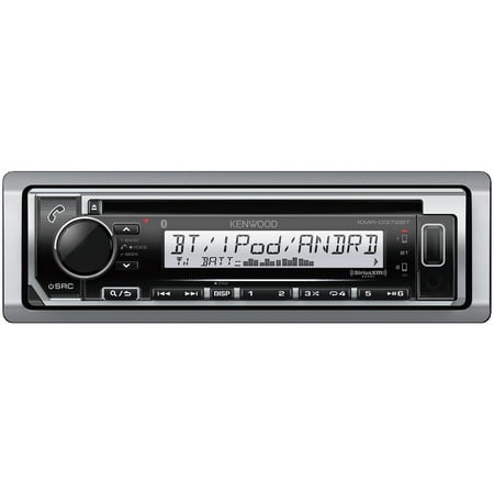 Kenwood KMR-D372BT Marine Single-Din In-Dash CD Receiver With Bluetooth & SiriusXM Ready