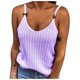 thumbnail image 2 of ICHUANYI Clearance Fashion Womens Summer Casual Solid Color Round Neck Sleeveless Tops Blouses(Purple, L) ICHUANYI WER2023081006314, 2 of 5