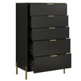 thumbnail image 6 of FESTIVO Modern 30" 5-Drawer Dresser Chest with Metal Handles - Black, 6 of 8