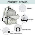 thumbnail image 4 of White Dinosaurs Palms Pineapples Pattern Cute School Backpack Bag for School with Padded Back and Adjustable Shoulder Straps 15.25"x11.5"x5.25", 4 of 5