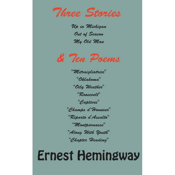 Three stories and ten poems (Hardcover)