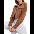 thumbnail image 2 of Chaqueta Informal Retro de Larga con Solapa y Botones de para Mujer Café Ligero L, 2 of 8