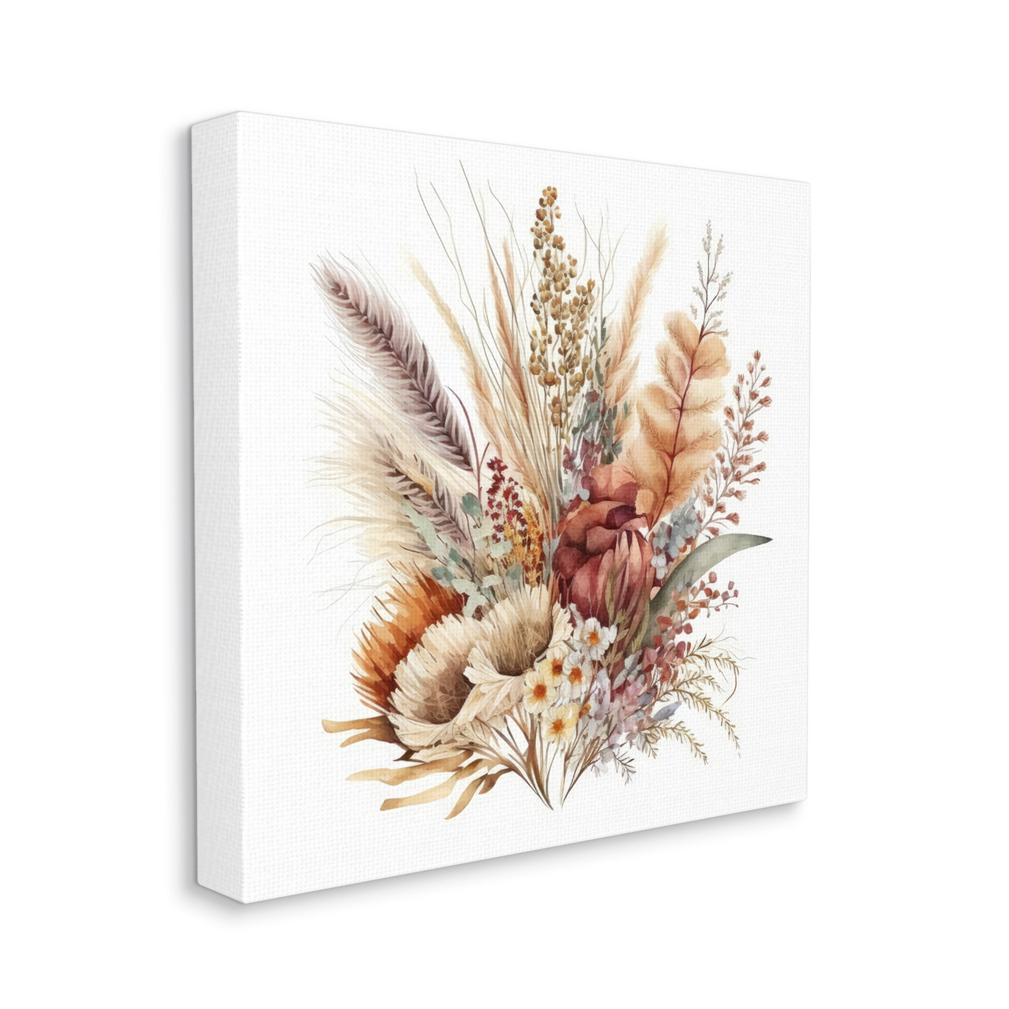 Stupell Industries Fall Flowers Bundle Botanical & Floral Painting Gallery Wrapped Canvas Art Print Wall Art, 30 x 30