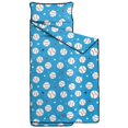 thumbnail image 2 of Baseballs and Stars Light Blue Pattern Teens Toddler Nap Mat with Pillow, Sleeping Mat Bag for Preschool Daycare 59"x22", 2 of 6