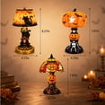thumbnail image 2 of Stained Glass Style Witch Hat Lamp – Vintage Halloween Table Decor Night Light – Handcrafted Resin Gothic Wizard Accent Lamp for Bedroom, Bookshelf and Witchy Room Aesthetics (Large Size), 2 of 10