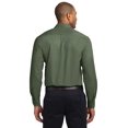 thumbnail image 2 of Port Authority S608ES Mens Extended Size Long Sleeve Easy Care Shirt, Clover Green - 9XL, 2 of 6