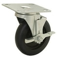 thumbnail image 2 of Global Industrial Medium Duty 5"" Polyurethane Swivel Plate Caster with Brake -, 2 of 3