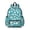 Baseballs and Stitches Green Pattern, variant on Softballs and Bats Black Pattern Cute School Backpack with Padded Back and Adjustable Shoulder Straps 13.4"x11"x4.7"
