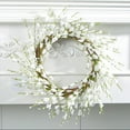 thumbnail image 3 of Spring Wreath for Front Door with Natural Twig Base, 15.7 Inch Outdoor Summer Wreath, Farmhouse Indoor Decor, Flower Wreath for Wedding Home Wall Window Porch, 3 of 7