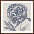 thumbnail image 2 of Art.com Indigo Floral on Linen II Art Print by Vision Studio, Brown Frame Wall Art, 29" x 29", 2 of 5