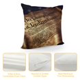 thumbnail image 4 of United States Throw Pillow Cushion Case Vintage Constitution Text of America National Gloryof July Image, Modern Accent Double-Sided Digital Printing, Pale Brown, 4 of 5
