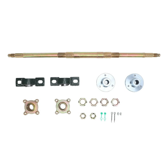 24inch Go Kart Rear Axle Kit, DIY Rear Axle Kit 17 Teeth Anti Impact for 50-150CC for Drift Trikes