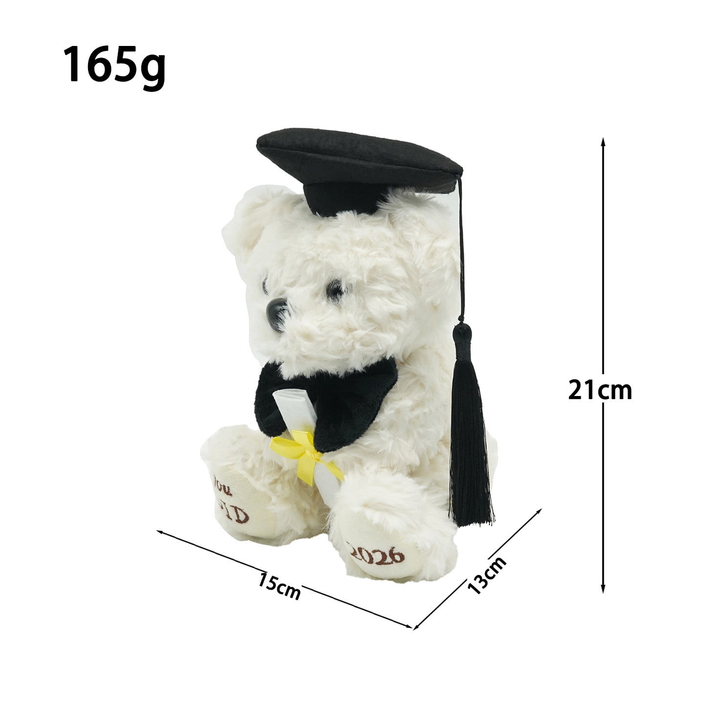Aurorax Graduation Bear Graduation Plush 2026 Doctoral Cap You Did It Soft Stuffed Graduation Party Decorations